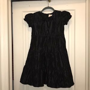 Hanna Andersson black tiered ruffle rosettes dress
